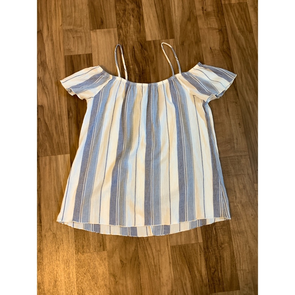 Off the shoulder striped top